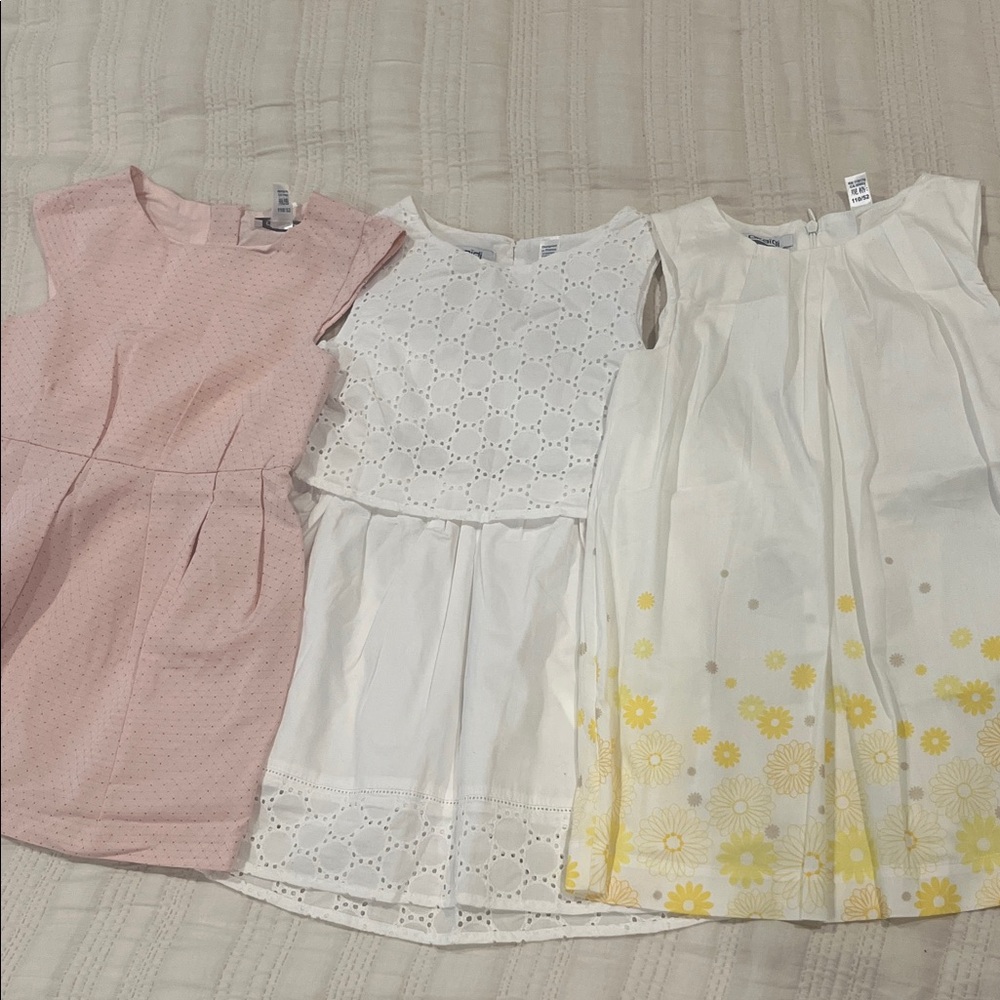Girls' Pink Eyelet & White Sundress Set - Kids Dresses